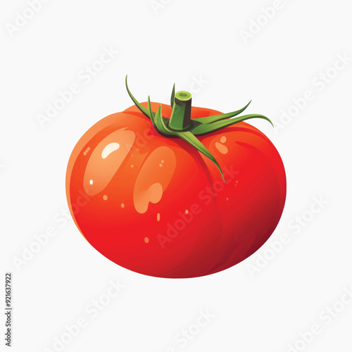 Fresh ripe tomato illustration