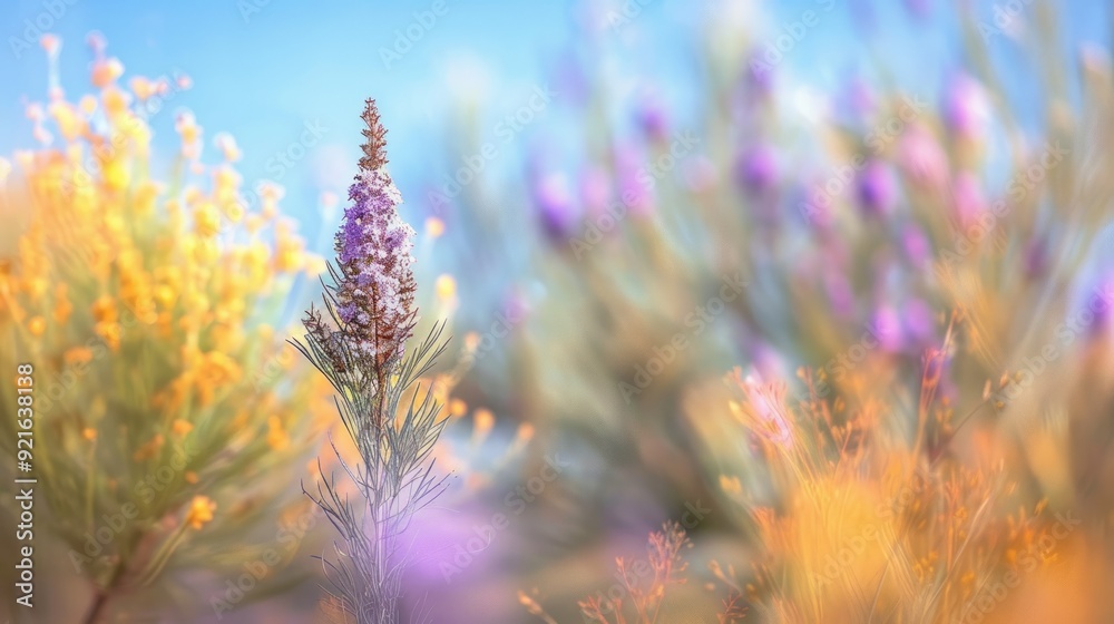 Obraz premium Delicate Purple Flower in a Soft, Dreamy Field