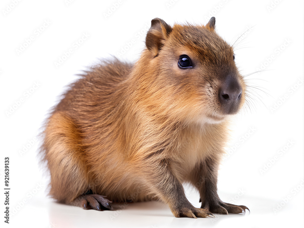 Baby Capybara on isolate white background Baby Capybara on isolate white background