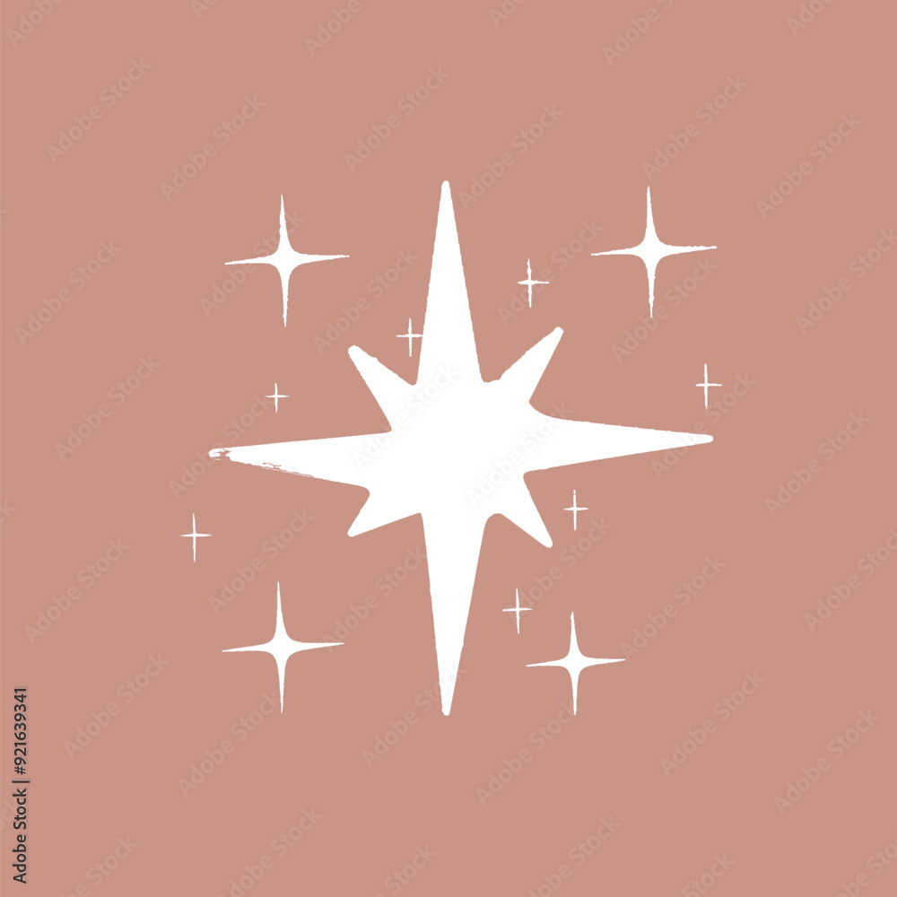Obraz premium Elegant star with sparkles