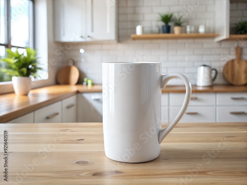 Wallpaper Mural Blank mock up white ceramic mug cup coffee shop barista kitchen props indoor lighting Torontodigital.ca