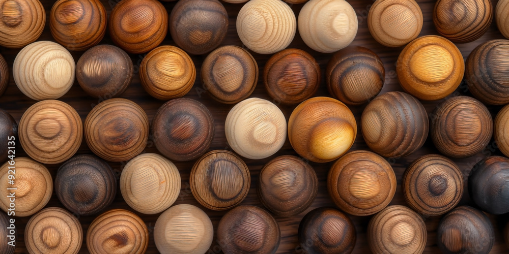 a seamless pattern of wooden spheres a seamless pattern of wooden spheres