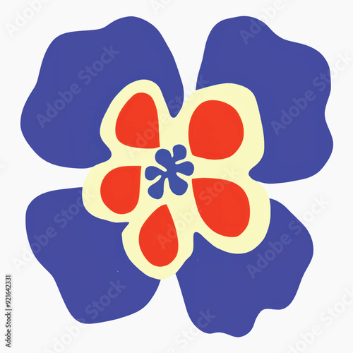 Colorful abstract floral design