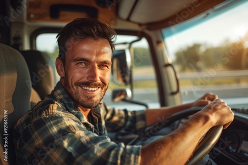 A Truck Driver’s Warm Smile: Capturing Joy on the Road