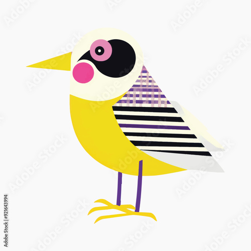 Colorful abstract bird illustration