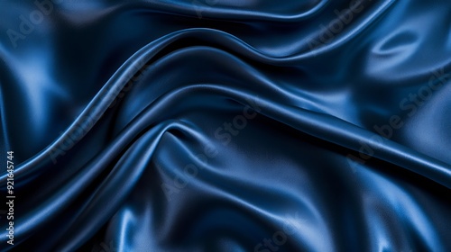 A smooth, elegant blue silk or satin texture, serving as a luxurious abstract background.