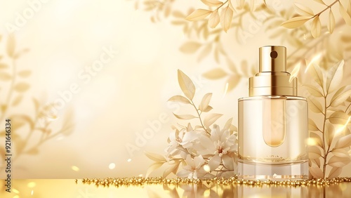 Yellow cosmetic perfume for beauty brand
