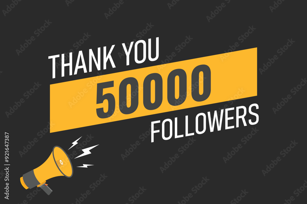 50000 OR 50k followers celebration. Thank you 50000 followers congratulation template banner. banner for social 50k friends and followers. celebrate subscribers and followers.
50000 OR 50k followers celebration. Thank you 50000 followers congratulation template banner. banner for social 50k friends and followers. celebrate subscribers and followers.