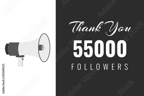 50000 OR 50k followers celebration. Thank you 50000 followers congratulation template banner. banner for social 50k friends and followers. celebrate subscribers and followers.
