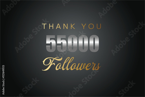 50000 OR 50k followers celebration. Thank you 50000 followers congratulation template banner. banner for social 50k friends and followers. celebrate subscribers and followers.
