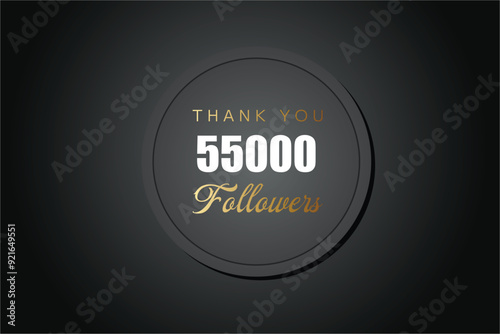 50000 OR 50k followers celebration. Thank you 50000 followers congratulation template banner. banner for social 50k friends and followers. celebrate subscribers and followers.
