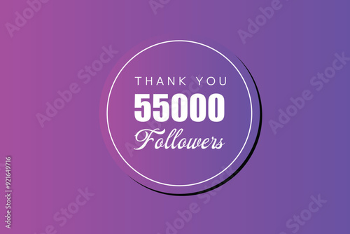 50000 OR 50k followers celebration. Thank you 50000 followers congratulation template banner. banner for social 50k friends and followers. celebrate subscribers and followers.
