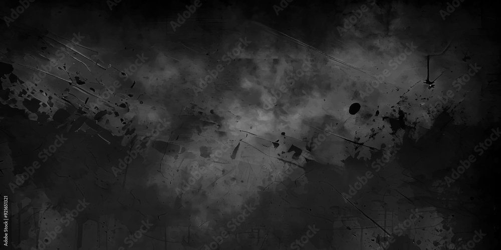 Fototapeta premium Abstract design with textured black stone wall background. Modern and geometric design with grunge texture, Vector