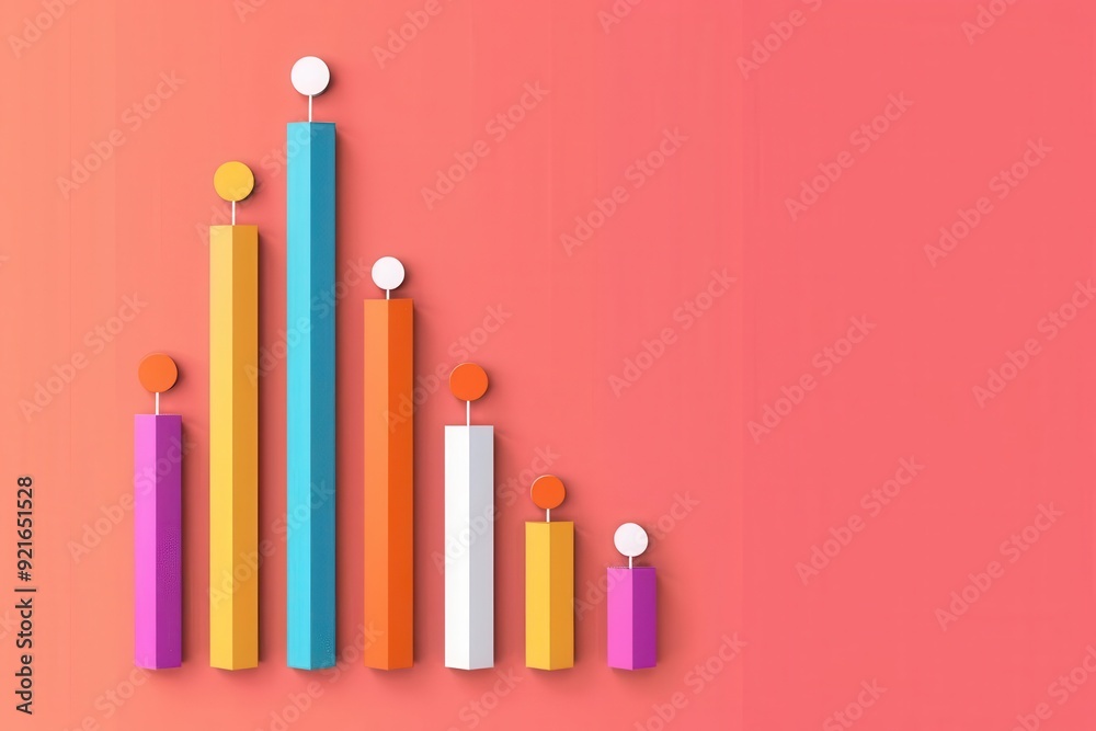 Quarterly earnings, colorful financial graphs, flat design illustration Quarterly earnings, colorful financial graphs, flat design illustration