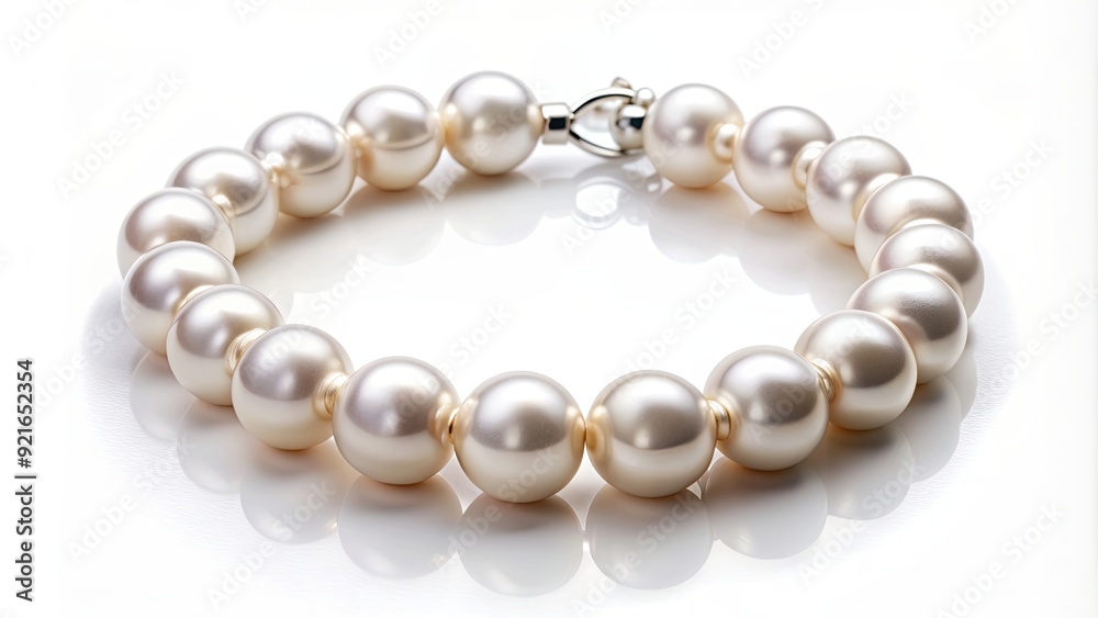 Pearl bracelet on a white background, jewelry, accessory, luxury, elegance, fashion, close-up, beauty, stylish, shiny Pearl bracelet on a white background, jewelry, accessory, luxury, elegance, fashion, close-up, beauty, stylish, shiny