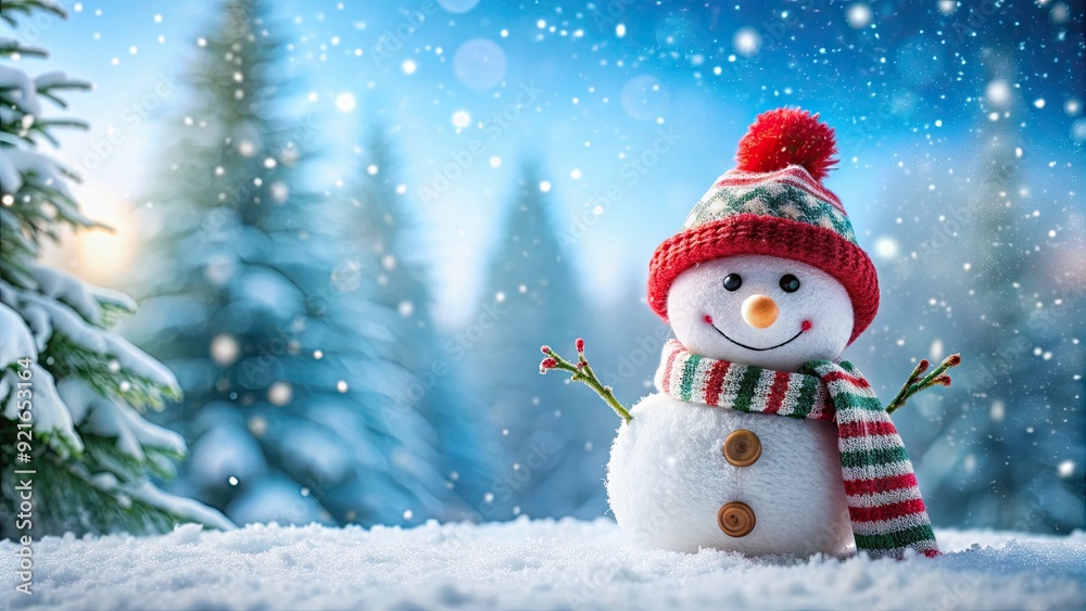 Happy snowman enjoying winter scenery, snowman, winter, cheerful, smile, snow, cold, outdoors, festive, holiday, joy, white Happy snowman enjoying winter scenery, snowman, winter, cheerful, smile, snow, cold, outdoors, festive, holiday, joy, white