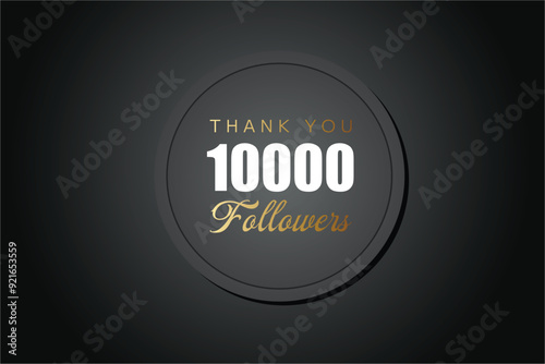 10000 OR 10k followers celebration. Thank you 10000 followers congratulation template banner. banner for social 10k friends and followers. celebrate subscribers and followers.
