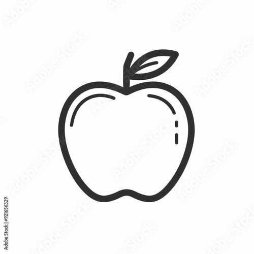 apple linear clipart design on a white background