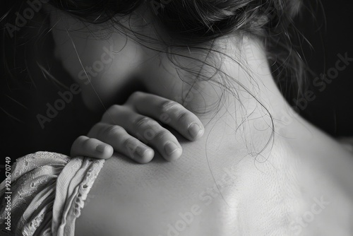 Whispers of Touch: An Intimate Study in Monochrome Generative AI photo