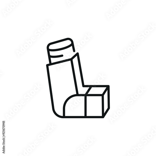 Asthma inhaler icon. Simple asthma inhaler icon for social media, app, and web design. Vector illustration.