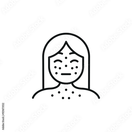Allergic skin reaction icon. Simple allergic reaction icon for social media, app, and web design. Vector illustration.