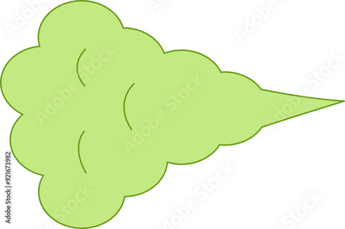 Fart green air poison comic effect