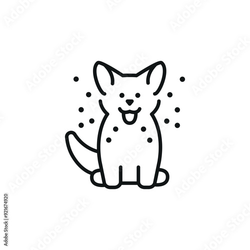 Dog allergy icon. Simple dog allergy icon for social media, app, and web design. Vector illustration.