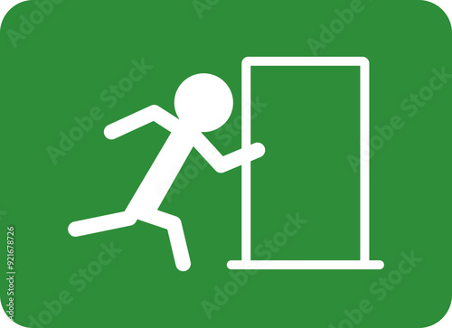 run evacuation route icon