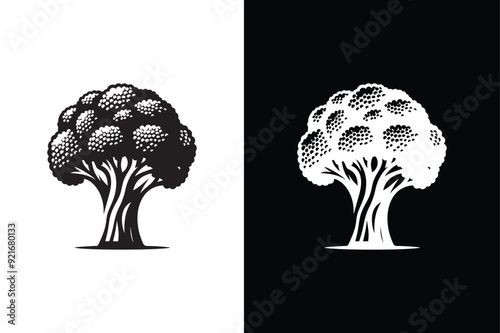 Broccoli Icon silhouette for design. Easily editable. Broccoli Icon vector illustration