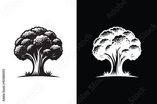 Broccoli Icon silhouette for design. Easily editable. Broccoli Icon vector illustration black white background.
