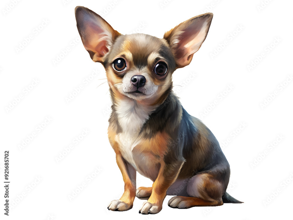 Chihuahua sit, full body, isolated on a transparent background Chihuahua sit, full body, isolated on a transparent background