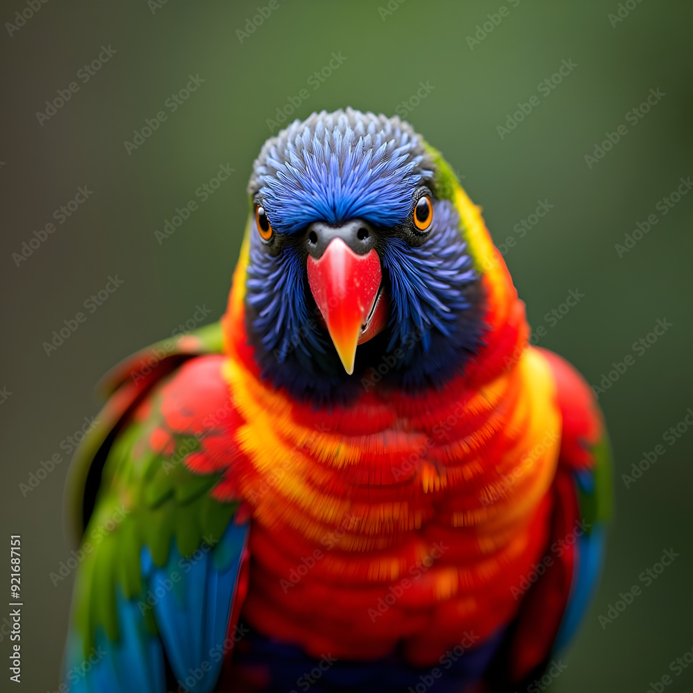 Close-up retrato pajaro exótico multicolor Close-up retrato pajaro exótico multicolor