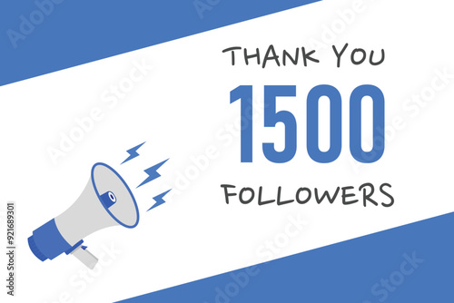 1500 OR 1.5k followers celebration. Thank you 1500 followers congratulation template banner. banner for social 1.5k friends and followers. celebrate subscribers and followers.

