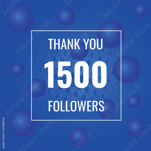 1500 OR 1.5k followers celebration. Thank you 1500 followers congratulation template banner. banner for social 1.5k friends and followers. celebrate subscribers and followers.
