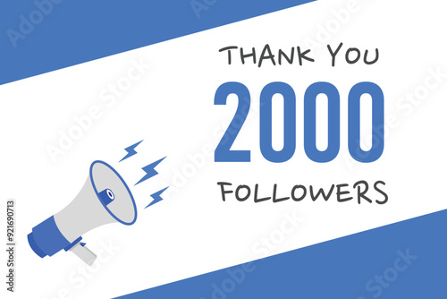 2000 OR 2k followers celebration. Thank you 2000 followers congratulation template banner. banner for social 2k friends and followers. celebrate subscribers and followers.
