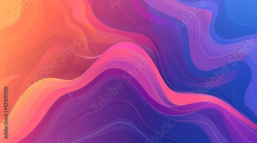 abstract translucent waves and defined lines on a seamless background