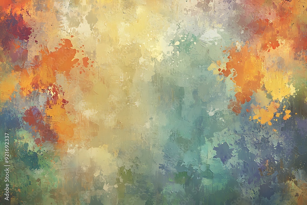 Abstract painted background with warm and cool colors in an impressionistic style. Abstract painted background with warm and cool colors in an impressionistic style.