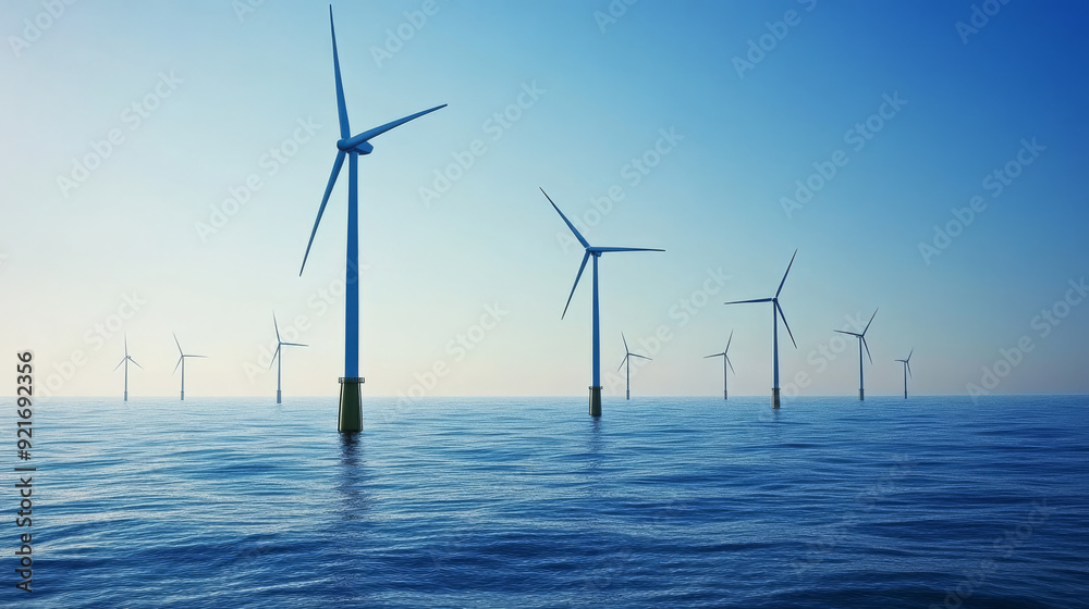 Windmills placed in the North Atlantic Ocean can generate electricity as a cleaner energy source. Windmills placed in the North Atlantic Ocean can generate electricity as a cleaner energy source.