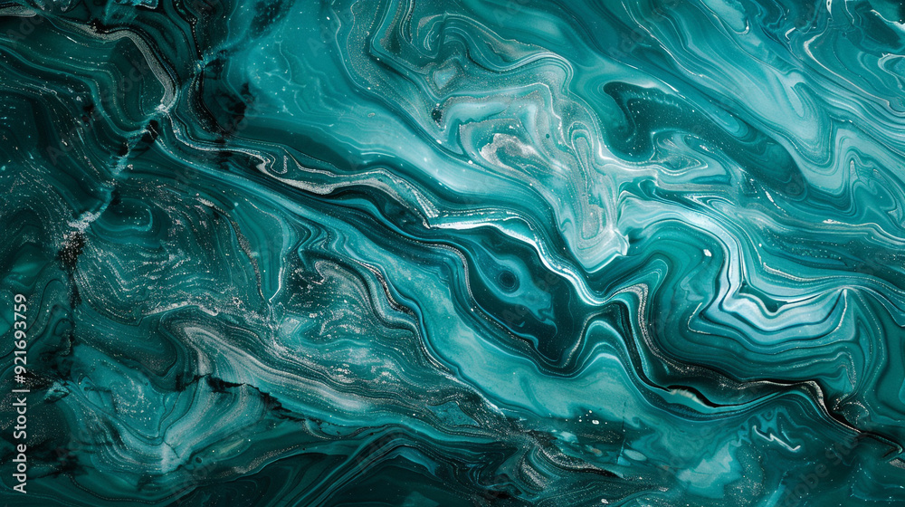 Cool Teal Marble Background, Refreshing Waves and Calm Textures Cool Teal Marble Background, Refreshing Waves and Calm Textures