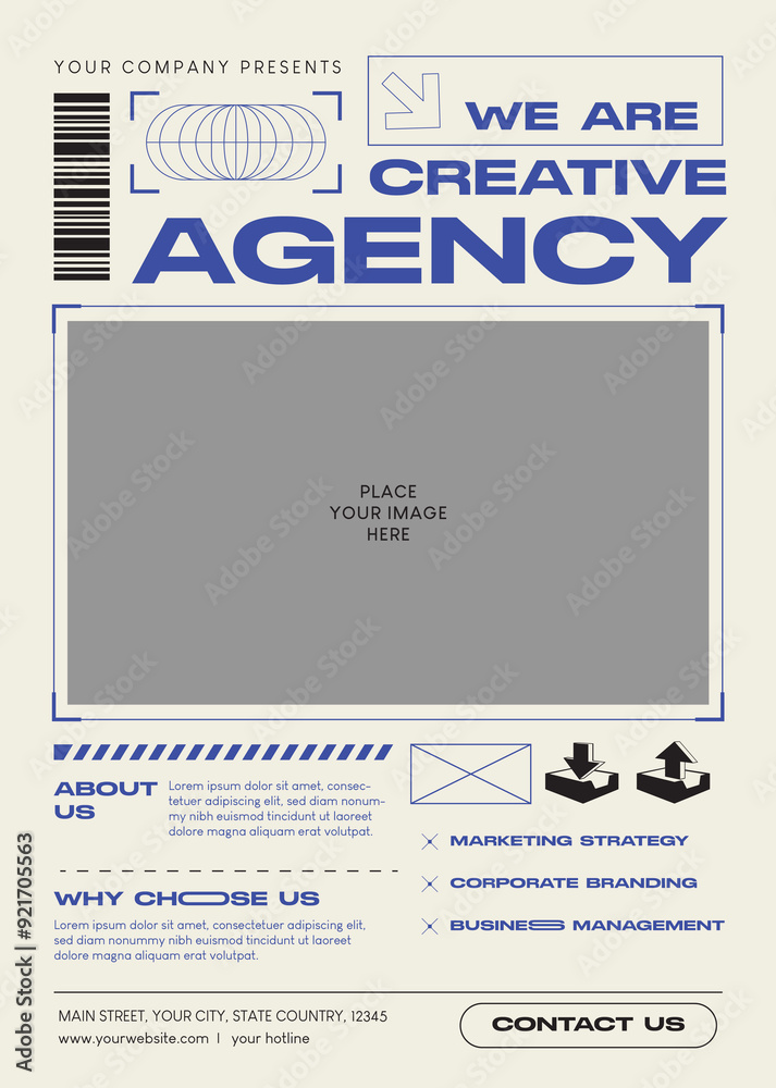 Naklejka premium Business Agency Flyer