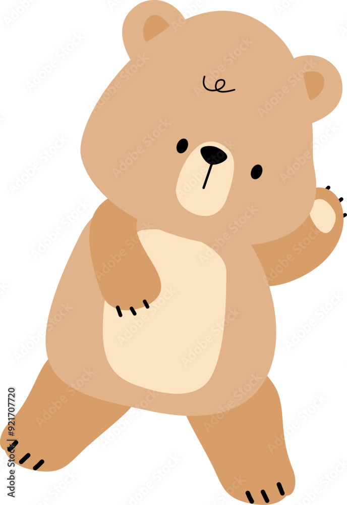 Naklejka premium Cute Kawaii Bear Illustration Adorable Cartoon Bear Characters