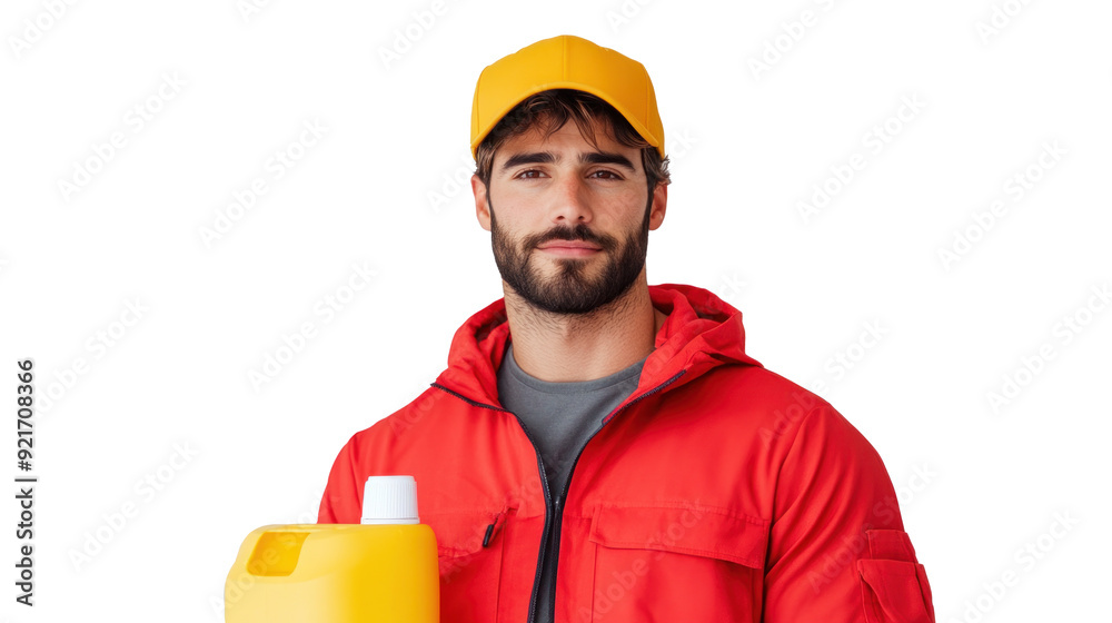 A dedicated man employee in the cleaning service industry ensures a spotless environment. A dedicated man employee in the cleaning service industry ensures a spotless environment.