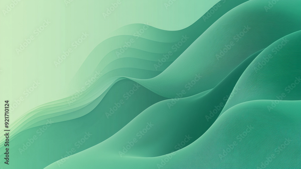 Obraz premium Fintech Event: Green Gradient Slide Background