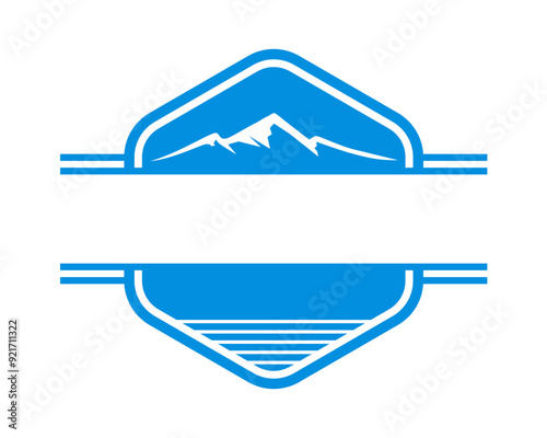 mountain emblem text