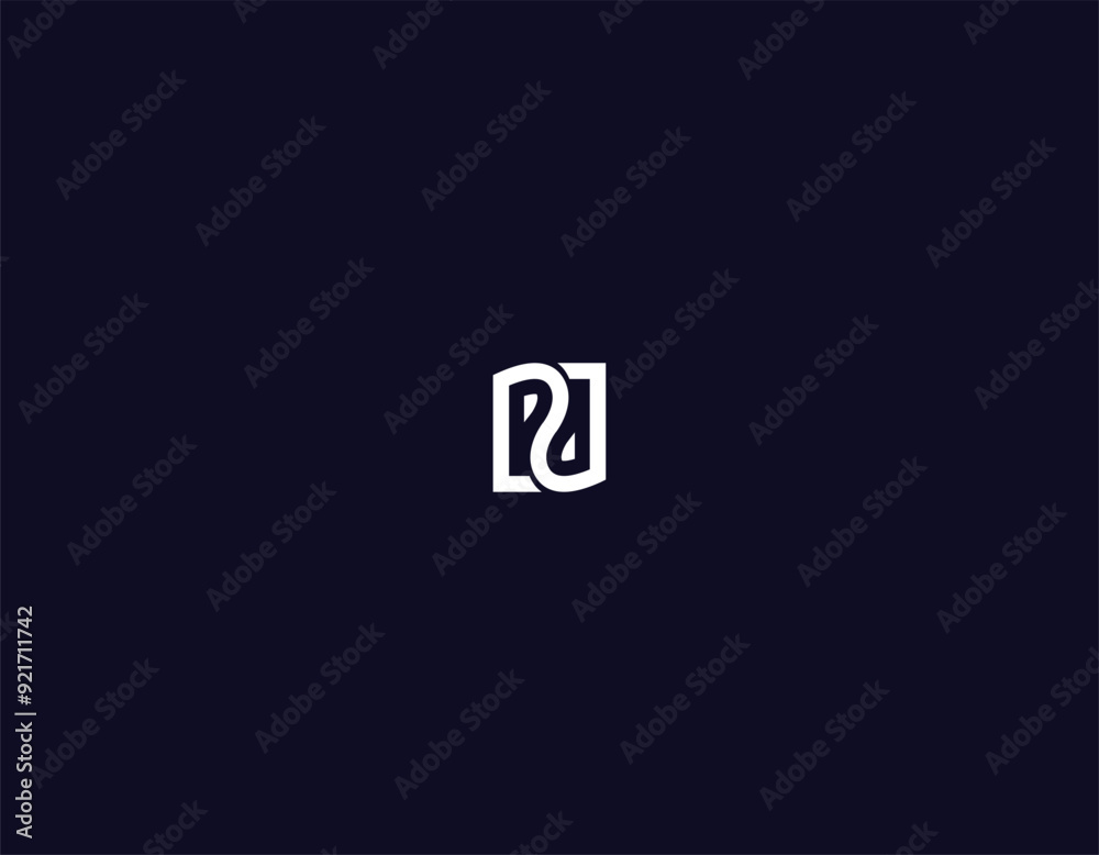 Letter PD Logo Design. Initial P and D Ambigram Logo Identity Set for Branding with black background. Letter PD Logo Design. Initial P and D Ambigram Logo Identity Set for Branding with black background.