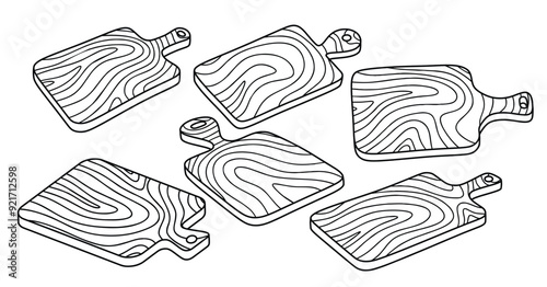 cutting board drawing doodle. vector illustration. cutting board
