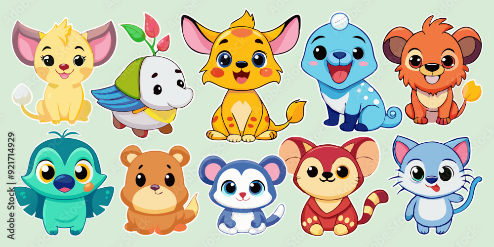 set of funny animals set of funny animals