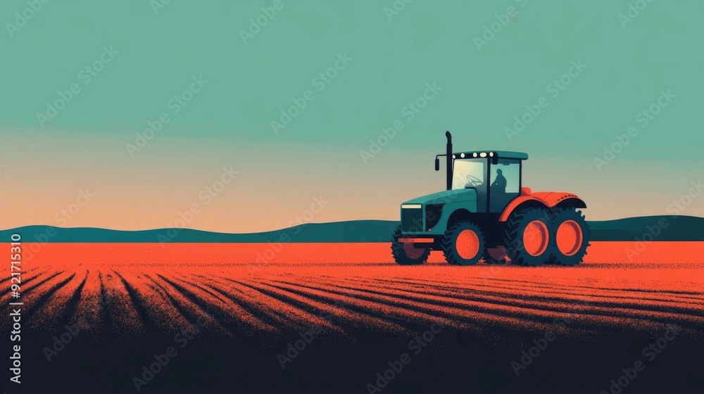 Obraz premium Sustainable Agriculture Innovative Green Solutions to Reduce Carbon Footprint and Foster Eco Friendly Practices on Modern Farms