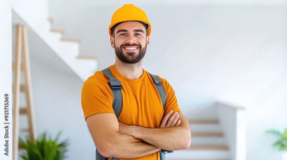 A dedicated man employee in the cleaning service industry ensures a spotless environment. A dedicated man employee in the cleaning service industry ensures a spotless environment.