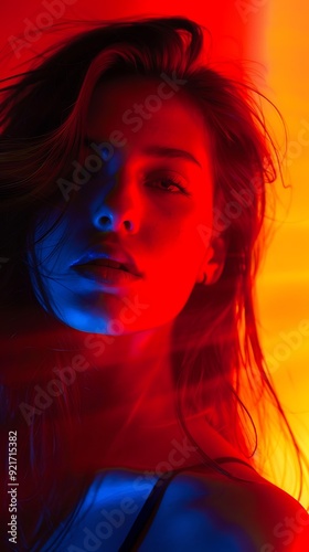 Chromatic Cinematic Elegance Woman Portrait Photography